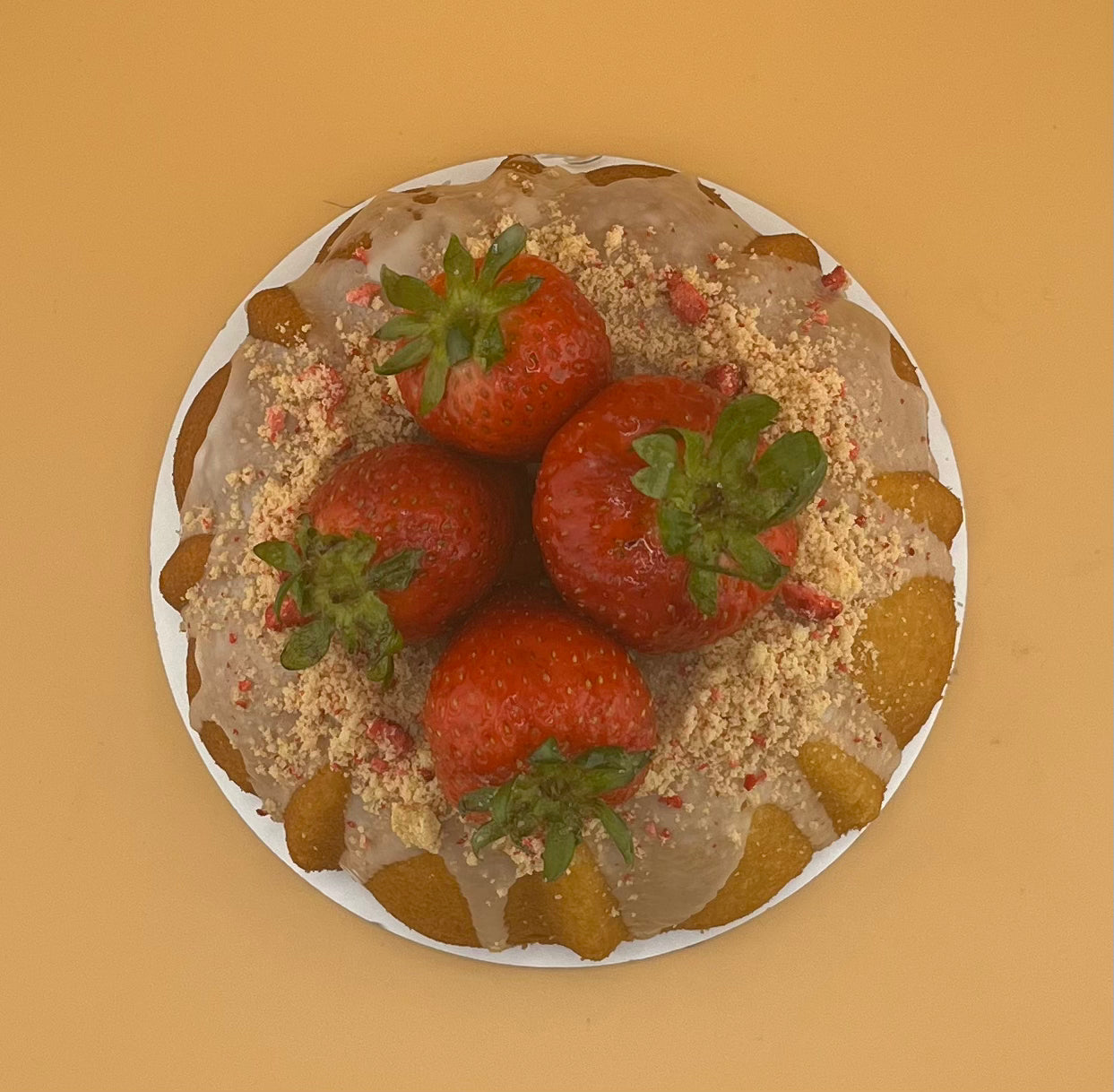 6-inch Strawberry Shortcake Themed Strawberry Cake Bundt
