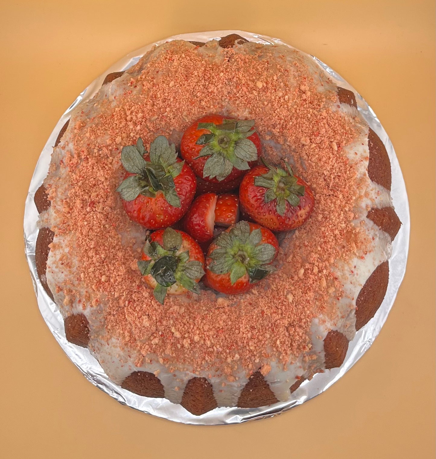 6-inch Strawberry Shortcake Themed Strawberry Cake Bundt