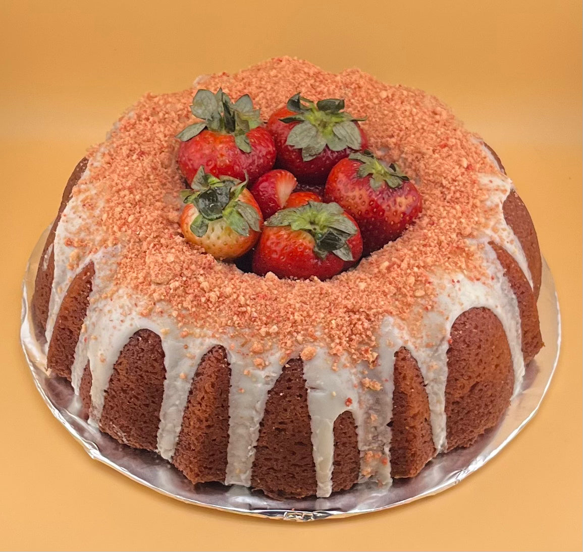 6-inch Strawberry Shortcake Themed Strawberry Cake Bundt